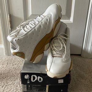 Size 8 Jordan Retro 13 White/Wheat. Fair condition.